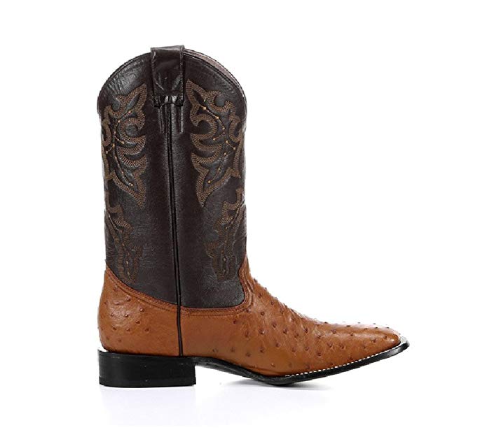 Corral Men's Econo Line Full Quill Ostrich Square Toe Bootss Cowboy Boots