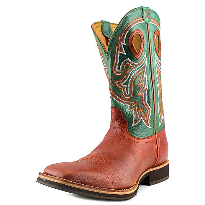 Twisted X Men's Neon Green Horseman Cowboy Boot Square Toe - Mhm0018