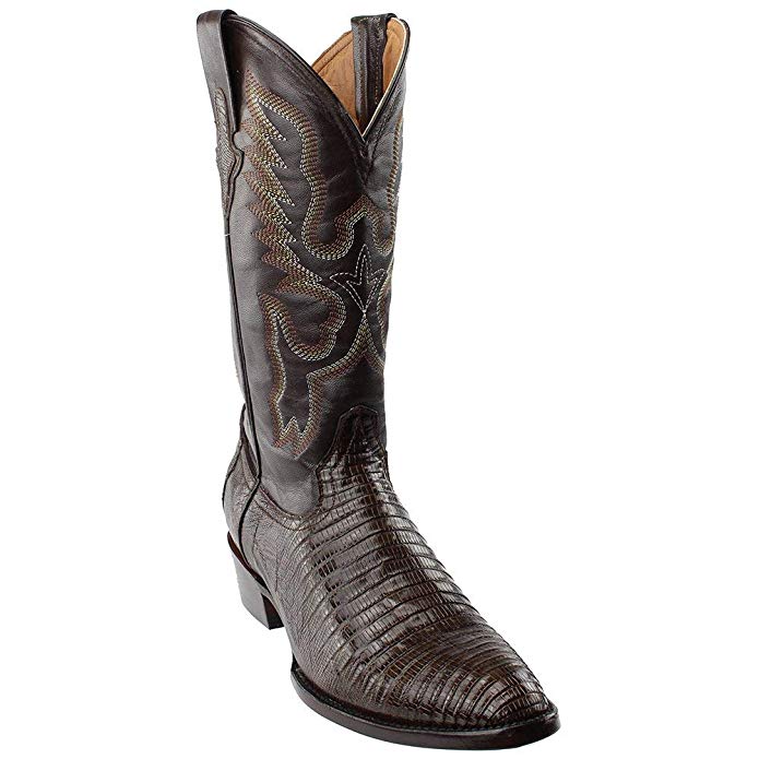 Ferrini Men's Genuine Lizard R-Toe Western Boot