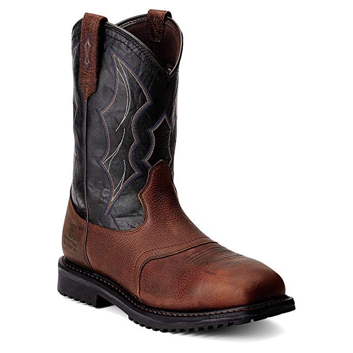 Ariat Mens Rigtek H2O Comp Toe Western Work 13 D/Medium(Width) Oiled Brown