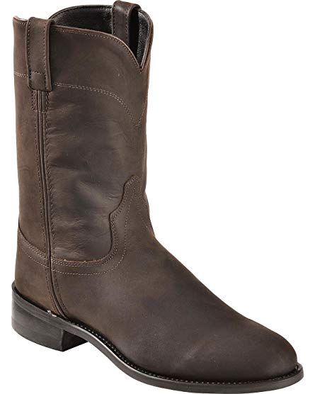 Old West Men's Leather Roper Cowboy Boot