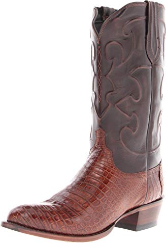 Lucchese Men's Charles Belly Caiman Crocodile Leather Boots