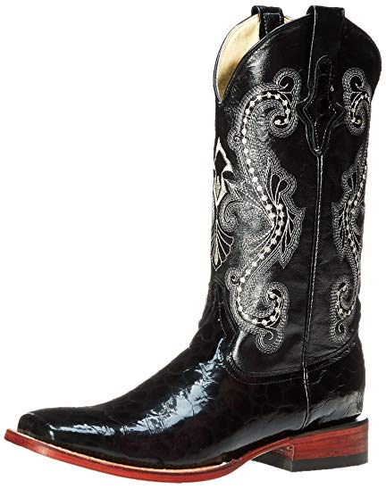 Ferrini Men's Print Gator Black Western Boot