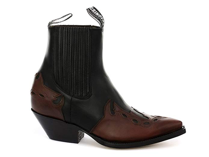 Grinders Arizona Lo Black/Burgundy Mens Cowboy Boots