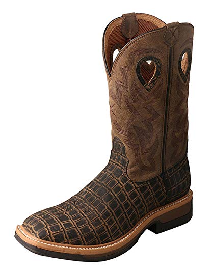 Twisted X Boots Mens Caiman Print Work Boot