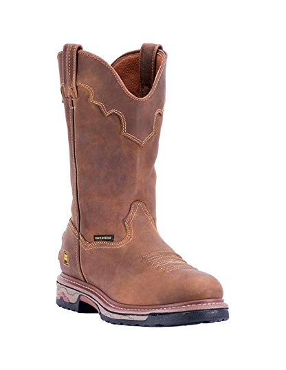 Dan Post Mens Saddle Work Boots Leather Cowboy Boots Composite Toe