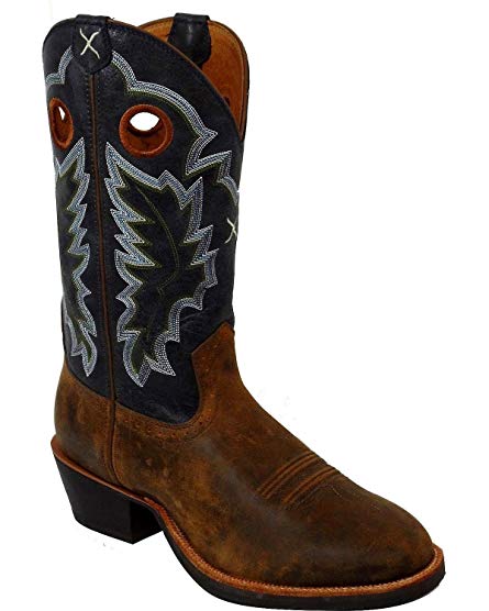 Twisted X Men's Ruff Stock Cowboy Boot Round Toe - Mrs0037