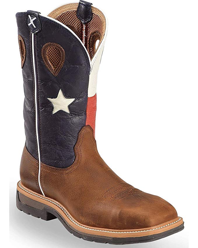 Twisted X Mens Lite Cowboy Cherry Work Boot