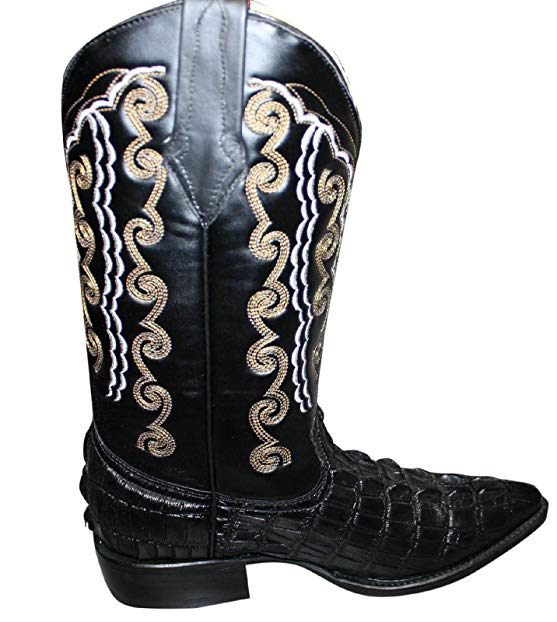 Crocodile Alligator Design Genuine Leather Handcrafted Cowboy Men Western Boots