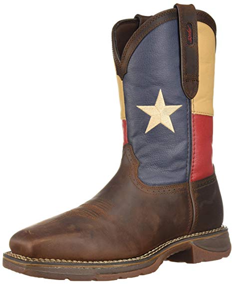 Durango Men's DB021 Western Boot, Dark Brown/Texas Flag, 10 M US