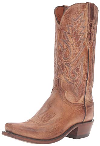 Lucchese Bootmaker Men's Lewis-Tan Mad Dog Goat Riding Boot