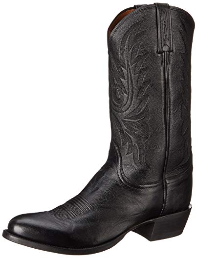 Lucchese Bootmaker Men's Carso-Blk Lonestar Calf Cowboy Riding Boot