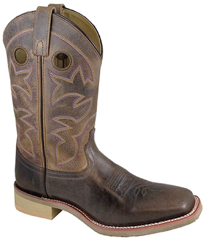 Smoky Mountain MEN'S Size 12 Brown Crackle Leather Square Toe Western Cowboy Boots