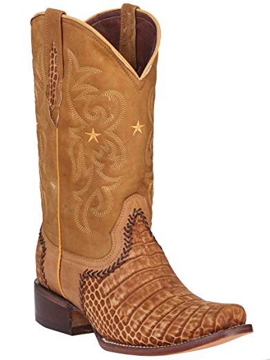 Old Mejico Western Boot Alligator Print Leather ID 301136 CS2N Honey