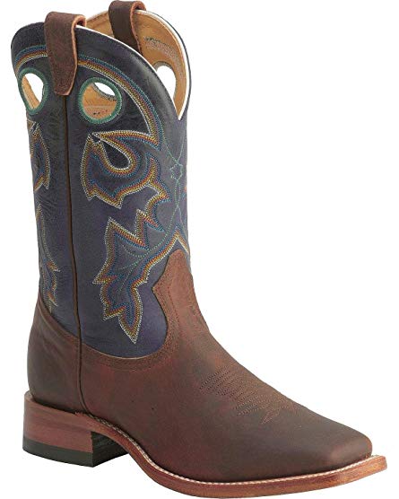 Boulet Men's Stockman Cowboy Boot Wide Square Toe - 9285