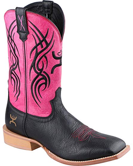 Twisted X Men's Hooey Leather Western Boot Wide Square Toe - Mhy0005