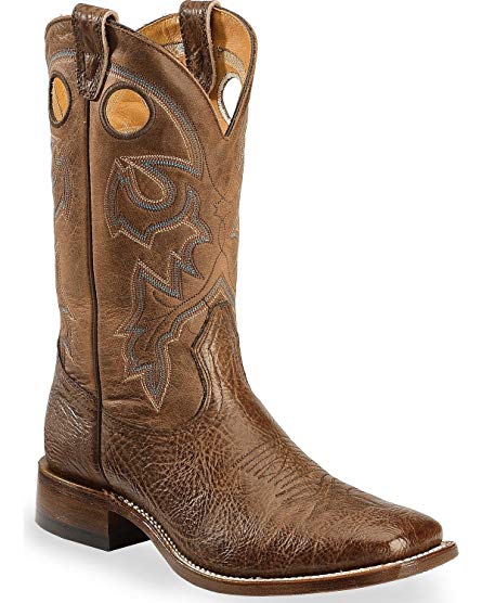 Boulet Men's Stockman Cowboy Boot Wide Square Toe - 8172