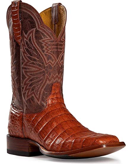 Cinch Western Boots Mens Cowboy Caiman Square Toe Cognac CFM149