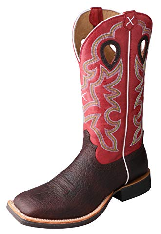 Twisted X Men's Ruff Stock Boot Oiled Cognac/Red