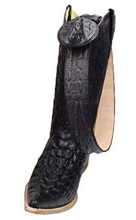 Dona Michi Men genuine cowhide leather crocodile print western snip toe boots With Free Belt