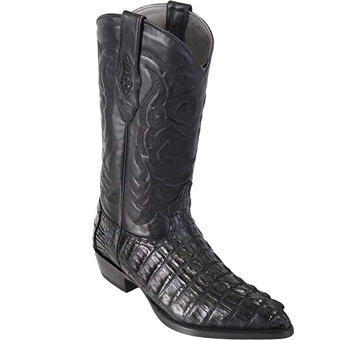 Original Black Caiman (Gator) Tail LeatherJ-Toe Boot