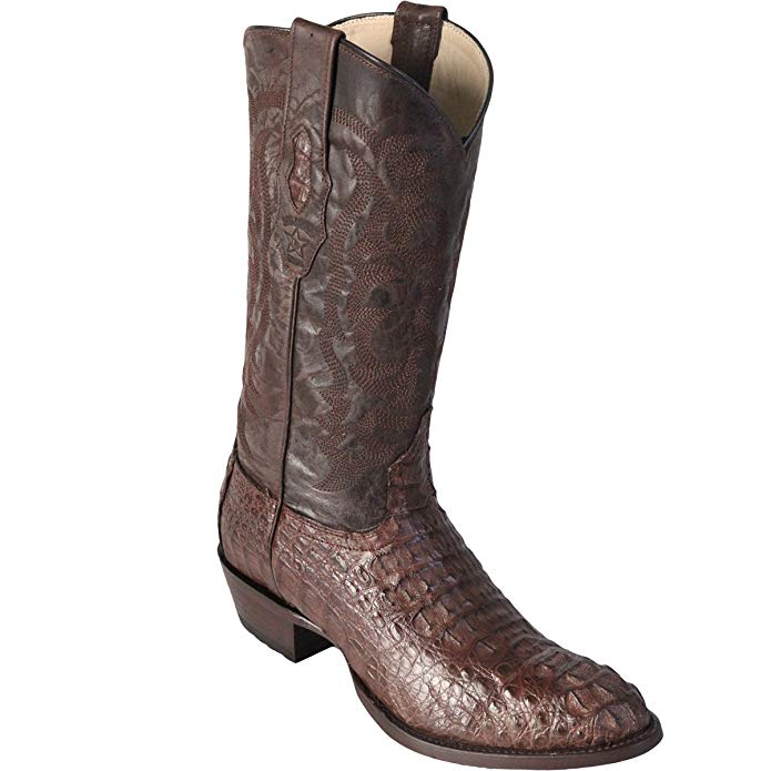 Original Brown Caiman (Gator) HornBack Skin Round Toe Boot