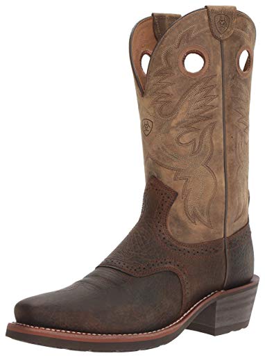 Ariat Men's Heritage Roughstock Western Cowboy Boot, Earth/Brown Bomber, 10.5 B(M) US