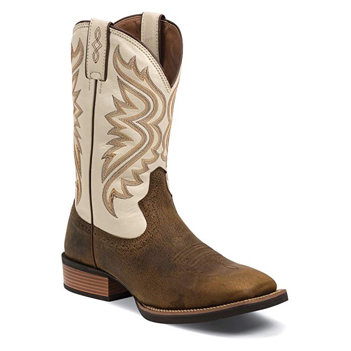 Justin Men's Whiskey Silver Collection Cowboy Boot- Square Toe - Sv7222 ...